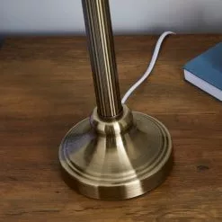 Dunelm Fluted Candlestick Antique Brass Table Lamp Base -all lighting Sales Store 1000001182 alt02