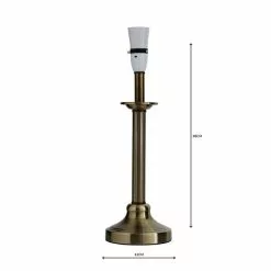 Dunelm Fluted Candlestick Antique Brass Table Lamp Base -all lighting Sales Store 1000001182 alt04