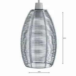 Dunelm Cigar Wire Silver Easy Fit Pendant -all lighting Sales Store 1000011016 alt04