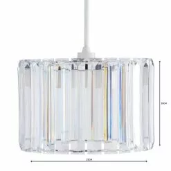 Acrylic Prism Chrome Easy Fit Pendant -all lighting Sales Store 1000028905 alt05
