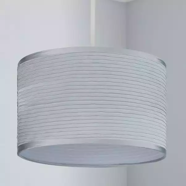 Dunelm Ripple Lamp Shade 24cm Silver 4 Dunelm Ripple Lamp Shade 24cm Silver - Image 2