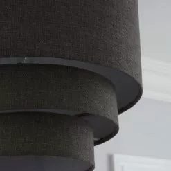 Dunelm Henna 3 Tier Faux Linen Lamp Shade 35cm Grey 8 Dunelm Henna 3 Tier Faux Linen Lamp Shade 35cm Grey -all lighting Sales Store 1000050244 alt02