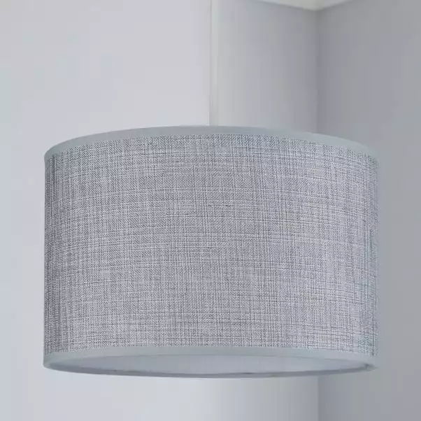 Dunelm Carrie Textured Lamp Shade 30cm Grey 4 Dunelm Carrie Textured Lamp Shade 30cm Grey - Image 2