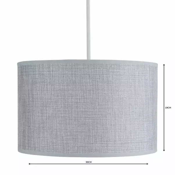 Dunelm Carrie Textured Lamp Shade 30cm Grey 6 Dunelm Carrie Textured Lamp Shade 30cm Grey - Image 4
