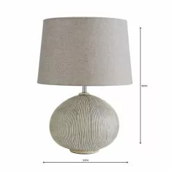 Dunelm Dahlia Scratched Resin Grey Table Lamp -all lighting Sales Store 1000062854 alt04