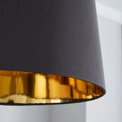 Dunelm Ritz Gold Lined Lamp Shade 35cm Grey 8 Dunelm Ritz Gold Lined Lamp Shade 35cm Grey -all lighting Sales Store 1000064353 alt02