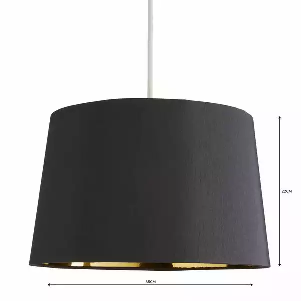 Dunelm Ritz Gold Lined Lamp Shade 35cm Grey 6 Dunelm Ritz Gold Lined Lamp Shade 35cm Grey - Image 4