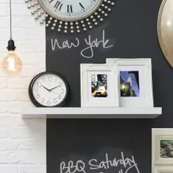 Dunelm Simply Plastic 24cm Wall Clock Black -all lighting Sales Store 1000064546 alt01