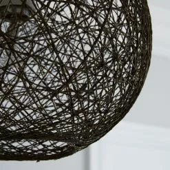 Dunelm Abaca Ball 24cm Grey Easy Fit Pendant -all lighting Sales Store 1000069874 alt02