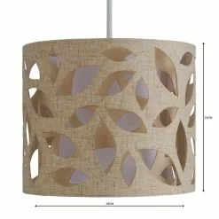 Botanical Leaf Cut Out Lamp Shade 25cm Nat -all lighting Sales Store 1000070526 alt04