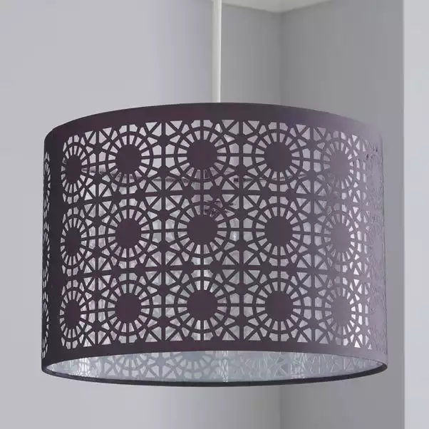 Dunelm Arlo Lamp Shade 30cm Grey 4 Dunelm Arlo Lamp Shade 30cm Grey - Image 2