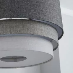 Elements Eclipse 3 Tier Lamp Shade 40cm Grey 8 Elements Eclipse 3 Tier Lamp Shade 40cm Grey -all lighting Sales Store 1000076056 alt02