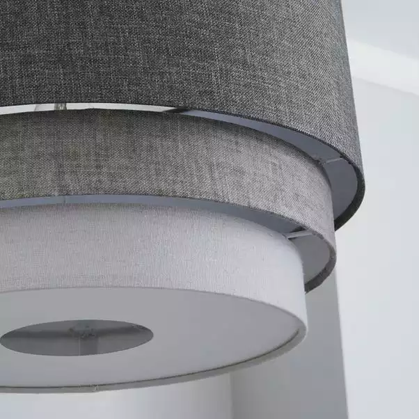 Elements Eclipse 3 Tier Lamp Shade 40cm Grey 5 Elements Eclipse 3 Tier Lamp Shade 40cm Grey - Image 3