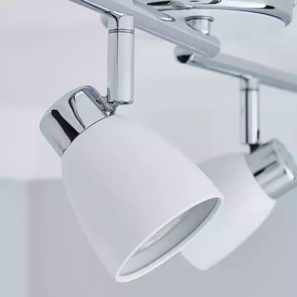 Masterlite Alto 4 Light Matt White Spotlight Bar 5 Masterlite Alto 4 Light Matt White Spotlight Bar - Image 3