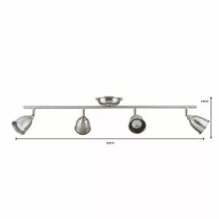 Masterlite Filbert 4 Light Hammered Chrome Spotlight -all lighting Sales Store 1000081733 alt06