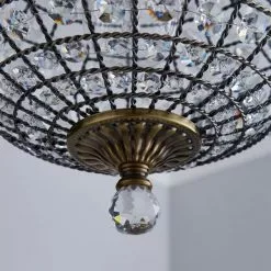 Dunelm Knightsbridge Crystal Antique Brass Chandelier -all lighting Sales Store 1000084119 alt02