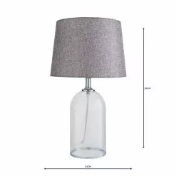 Dunelm Lenny Glass Clear Table Lamp 12 Dunelm Lenny Glass Clear Table Lamp -all lighting Sales Store 1000084125 alt04