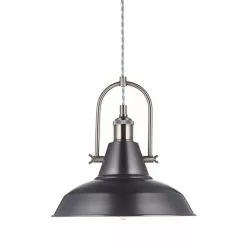 Dunelm Lucas Industrial 1 Light Pendant Pewter Ceiling Fitting -all lighting Sales Store 1000084135 alt05