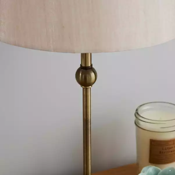 Dunelm Metal Ball Antique Brass Table Lamp 6 Dunelm Metal Ball Antique Brass Table Lamp - Image 4