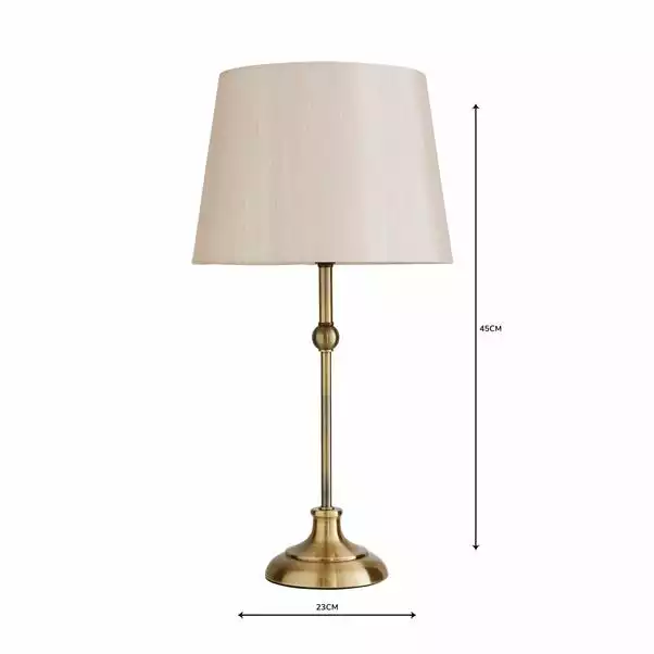 Dunelm Metal Ball Antique Brass Table Lamp 7 Dunelm Metal Ball Antique Brass Table Lamp - Image 5