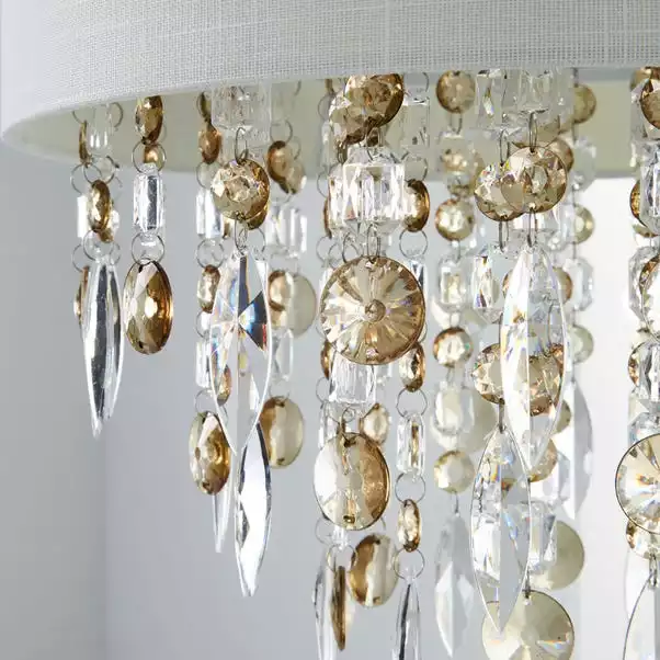 Dunelm Mila Ivory Jewel Shade Easy Fit Pendant 5 Dunelm Mila Ivory Jewel Shade Easy Fit Pendant - Image 3