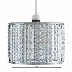 Dunelm Monica Chrome Easy Fit Pendant -all lighting Sales Store 1000084153 alt04