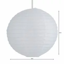 Dunelm Paper Lantern 30cm White Easy Fit Pendant 9 Dunelm Paper Lantern 30cm White Easy Fit Pendant -all lighting Sales Store 1000084159 alt04