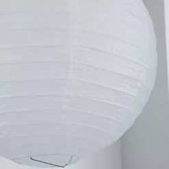 Dunelm Paper Lantern 35cm White Easy Fit Pendant 8 Dunelm Paper Lantern 35cm White Easy Fit Pendant -all lighting Sales Store 1000084160 alt02