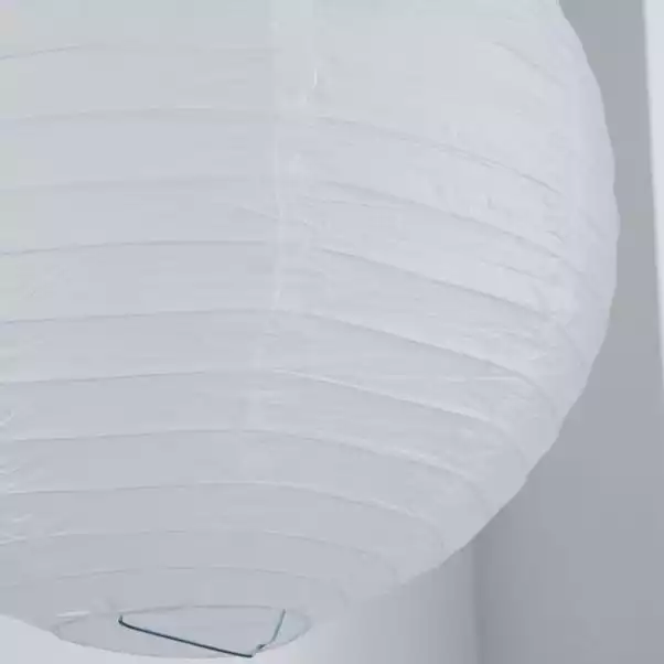 Dunelm Paper Lantern 35cm White Easy Fit Pendant 5 Dunelm Paper Lantern 35cm White Easy Fit Pendant - Image 3