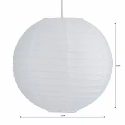 Dunelm Paper Lantern 35cm White Easy Fit Pendant 9 Dunelm Paper Lantern 35cm White Easy Fit Pendant -all lighting Sales Store 1000084160 alt04