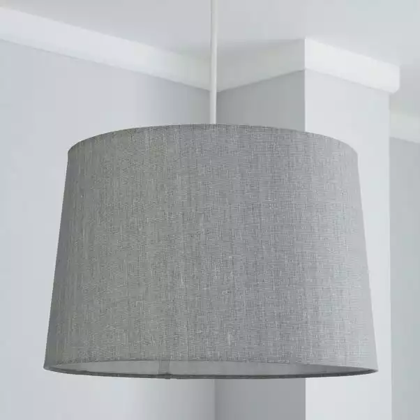 Dunelm Sara Tapered Lamp Shade 40cm Grey 4 Dunelm Sara Tapered Lamp Shade 40cm Grey - Image 2