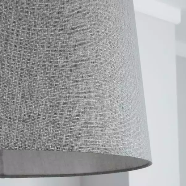 Dunelm Sara Tapered Lamp Shade 40cm Grey 5 Dunelm Sara Tapered Lamp Shade 40cm Grey - Image 3
