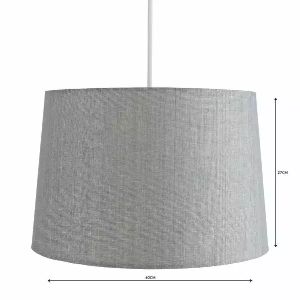 Dunelm Sara Tapered Lamp Shade 40cm Grey 6 Dunelm Sara Tapered Lamp Shade 40cm Grey - Image 4