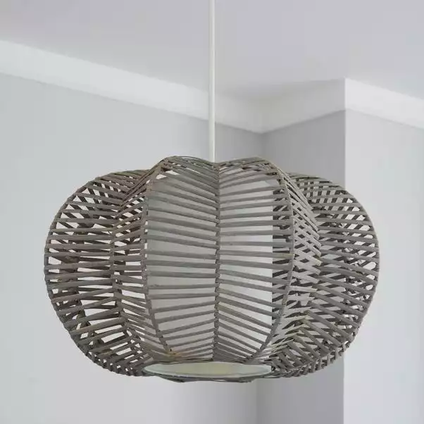 Dunelm Weave Wicker Natural Easy Fit Pendant 4 Dunelm Weave Wicker Natural Easy Fit Pendant - Image 2