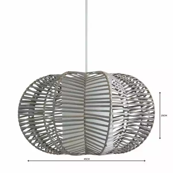 Dunelm Weave Wicker Natural Easy Fit Pendant 6 Dunelm Weave Wicker Natural Easy Fit Pendant - Image 4