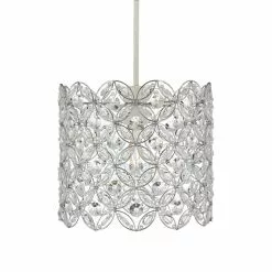 Dunelm Arden Floral Chrome Easy Fit Pendant 11 Dunelm Arden Floral Chrome Easy Fit Pendant -all lighting Sales Store 1000093327 alt05