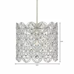 Dunelm Arden Floral Chrome Easy Fit Pendant 12 Dunelm Arden Floral Chrome Easy Fit Pendant -all lighting Sales Store 1000093327 alt06