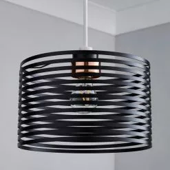 Dunelm Kiel Black Easy Fit Pendant 8 Dunelm Kiel Black Easy Fit Pendant -all lighting Sales Store 1000093328 alt01