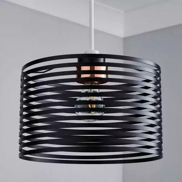 Dunelm Kiel Black Easy Fit Pendant 4 Dunelm Kiel Black Easy Fit Pendant - Image 2
