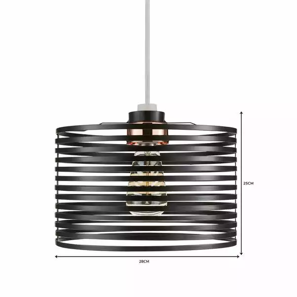 Dunelm Kiel Black Easy Fit Pendant 7 Dunelm Kiel Black Easy Fit Pendant - Image 5