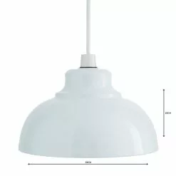 Galley Gloss White Easy Fit Pendant -all lighting Sales Store 1000111811 alt04