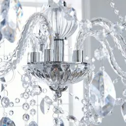 Dunelm Marie Therese 5 Light Integrated LED Chrome Chandelier -all lighting Sales Store 1000111924 alt02