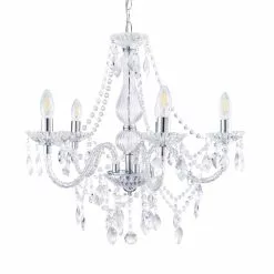 Dunelm Marie Therese 5 Light Integrated LED Chrome Chandelier -all lighting Sales Store 1000111924 alt05