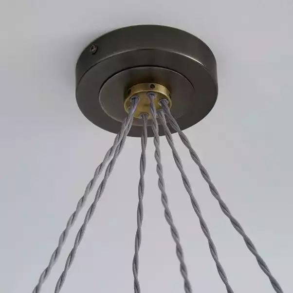 Dunelm Marsden Industrial 6 Light Hoop Antique Brass Ceiling Fitting 6 Dunelm Marsden Industrial 6 Light Hoop Antique Brass Ceiling Fitting - Image 4