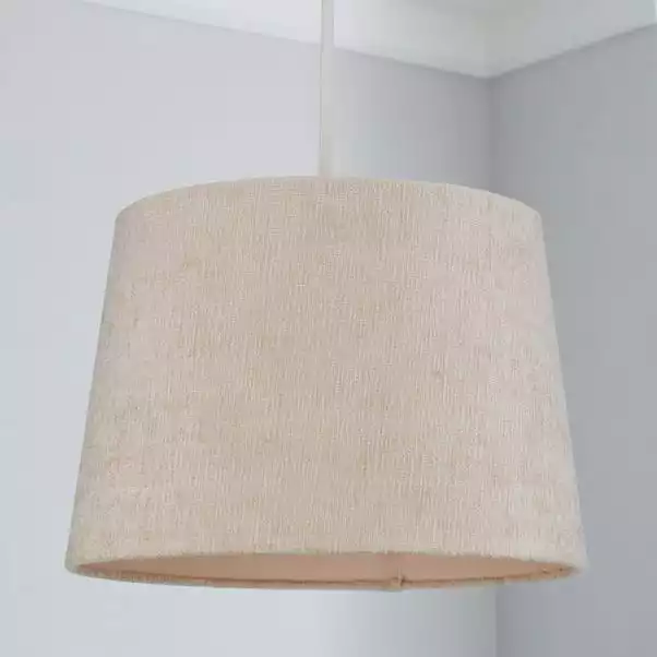 Dunelm Mons Chenille Lamp Shade 31cm Natural 4 Dunelm Mons Chenille Lamp Shade 31cm Natural - Image 2