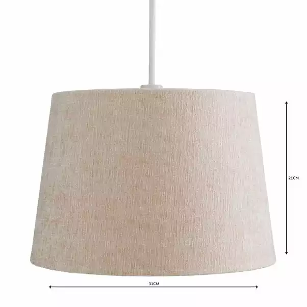 Dunelm Mons Chenille Lamp Shade 31cm Natural 6 Dunelm Mons Chenille Lamp Shade 31cm Natural - Image 4