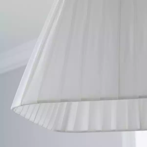 Dunelm Square Pleat Lamp Shade 25cm Ivory 5 Dunelm Square Pleat Lamp Shade 25cm Ivory - Image 3