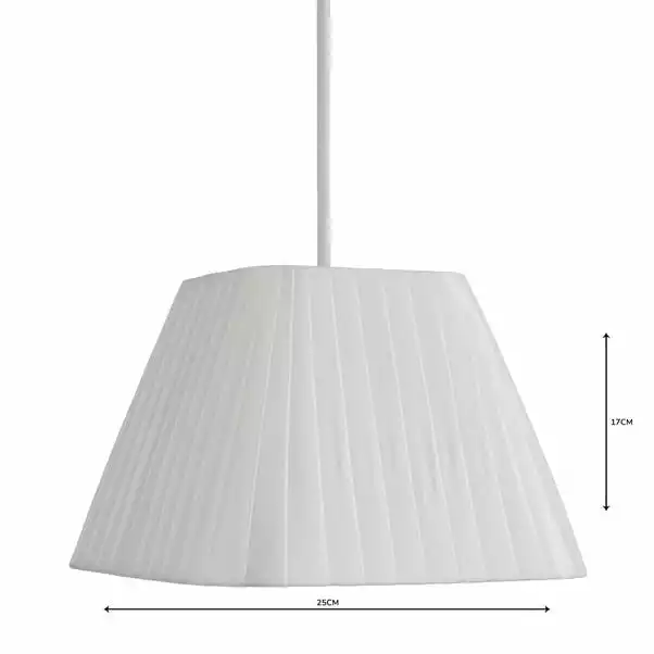 Dunelm Square Pleat Lamp Shade 25cm Ivory 6 Dunelm Square Pleat Lamp Shade 25cm Ivory - Image 4