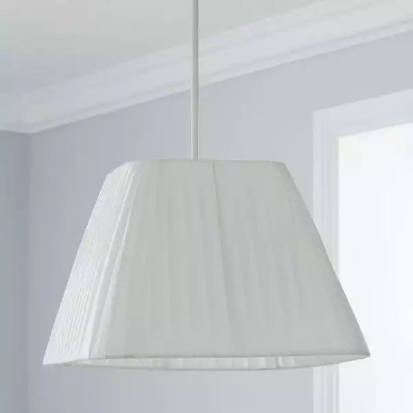 Dunelm Square Pleat Lamp Shade 30cm Ivory 4 Dunelm Square Pleat Lamp Shade 30cm Ivory - Image 2