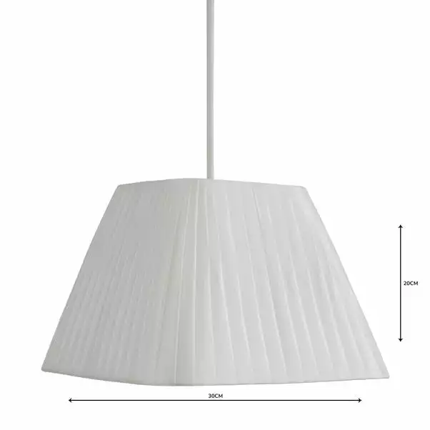 Dunelm Square Pleat Lamp Shade 30cm Ivory 6 Dunelm Square Pleat Lamp Shade 30cm Ivory - Image 4